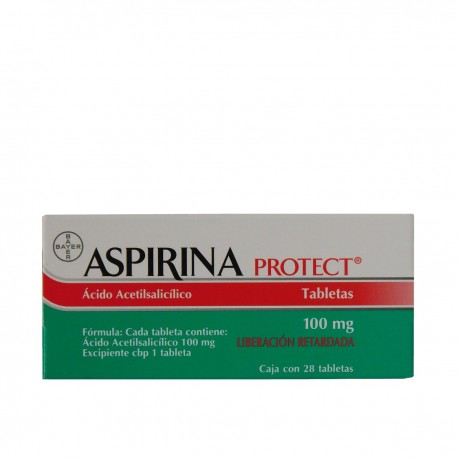 ACIDO ACETILSALICILICO 100 MG  CAJA CON 28 TABS -ASPIRINA PROTECT