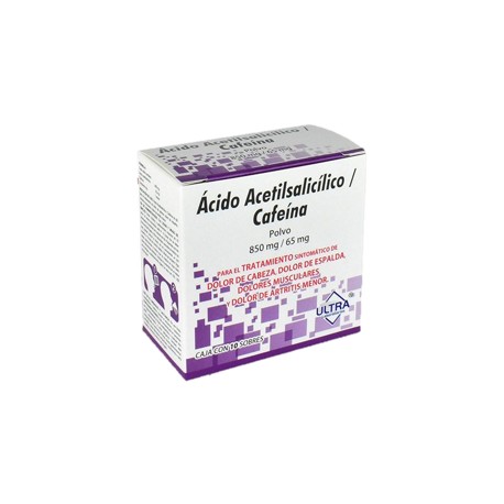 ACIDO ACETILSALICÍLICO/CAFEINA POLVO 850MG/65MG CAJA CON 10 SOBRES-BEADVANCE