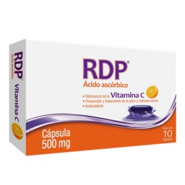 ACIDO ASCORBICO 500MG CAJA CON 10 CAPSULAS- RDP