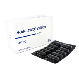 ÁCIDO MICOFENÓLICO 500MG. CAJA CON 50 TABLETAS. PISA.