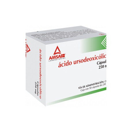 ÁCIDO URSODEOXICÓLICO 250 MG ENVASE CON 50 CAPSULAS.