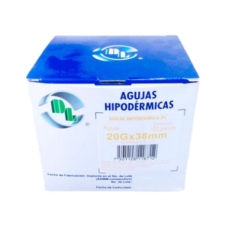 AGUJA HIPODERMICA 20G X 38MM