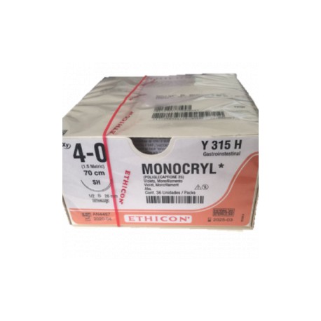 SUTURA MONOCRYL 4-0 CAJA CON 36 PZA